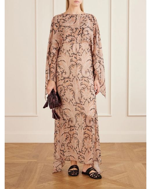 Zimmermann Natural Valiant Printed Organza Maxi Dress