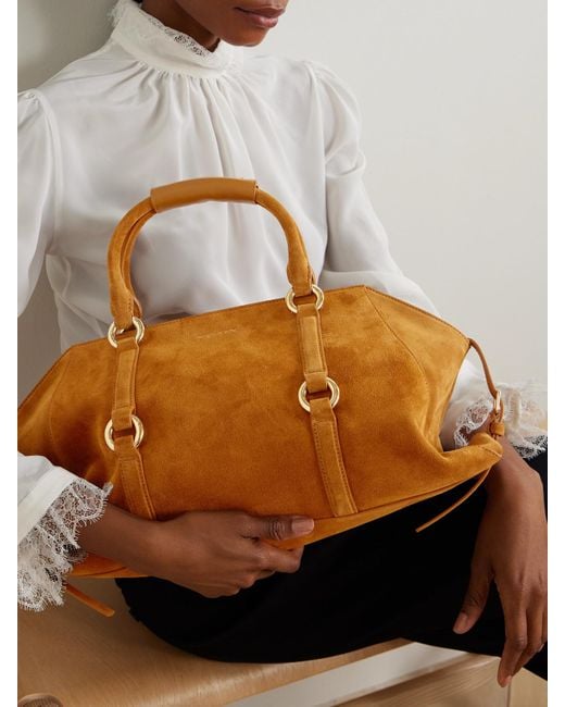 Sac Porté Épaule En Daim Farringdon Medium Alexander McQueen en coloris Brown