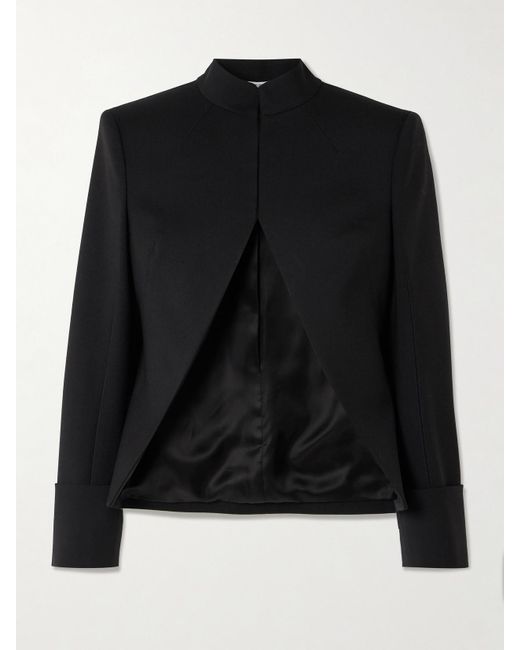 McQueen Black Stretch-Wool Twill Jacket