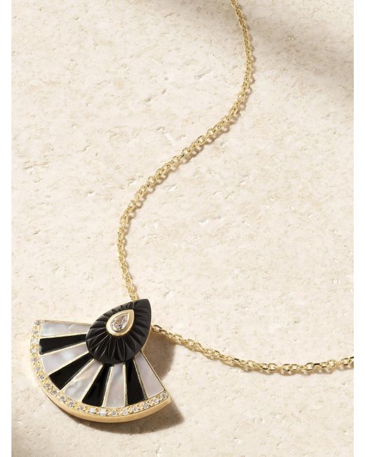 L'Atelier Nawbar Natural Bond Street 18-Karat Multi-Stone Necklace