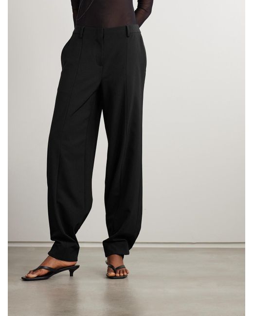 Jean Paul Gaultier Black Hose Mit Weitem Bein Aus Twill Mit Steg