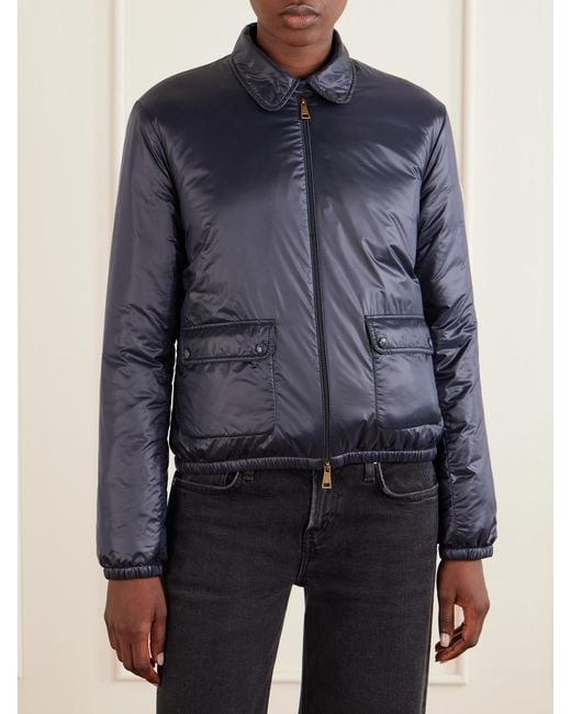 Moncler Blue Lanset Shell Down Jacket