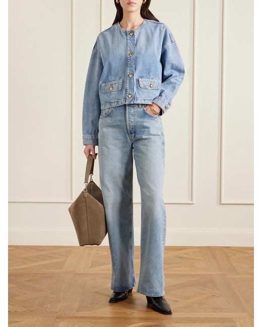 Anine Bing Blue Blanche Denim Jacket