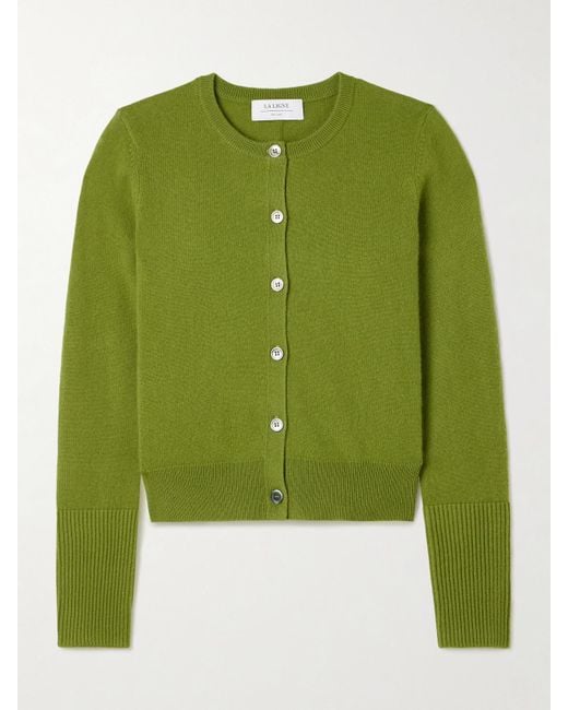 La Ligne Green Cashmere Cardigan