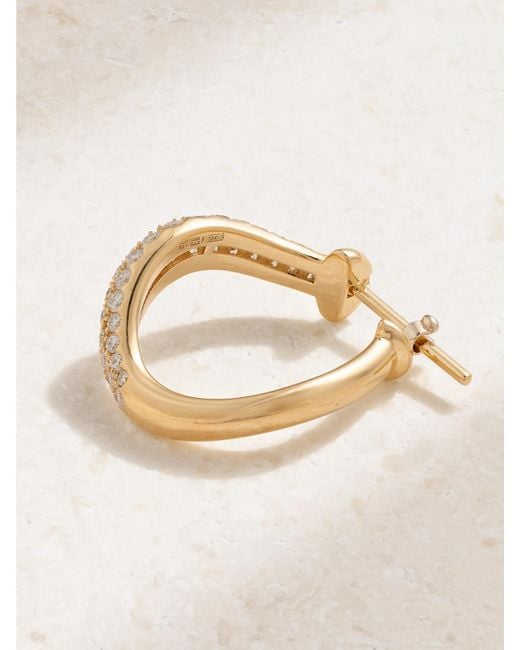 L'Atelier Nawbar Natural 18-Karat Diamond Single Hoop Earring