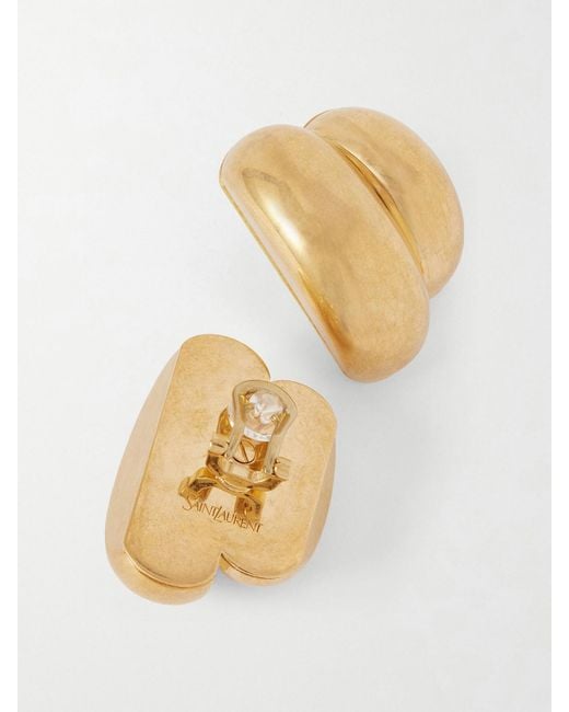 Saint Laurent Metallic Rondelle-Tone Earrings