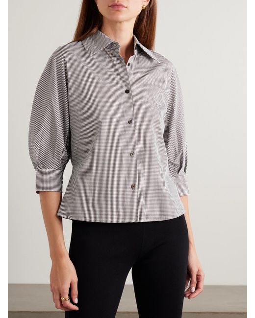 Kallmeyer Gray Colette Verkürztes Hemd Aus Baumwollpopeline Mit Gingham-Karo