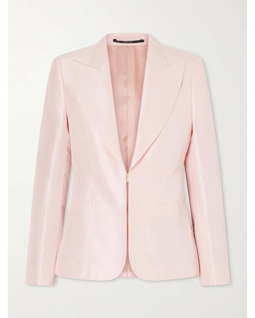 Gucci Pink Silk-Satin Blazer