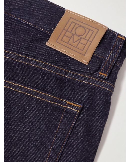 Totême  Blue Low-Rise Straight-Leg Organic Jeans