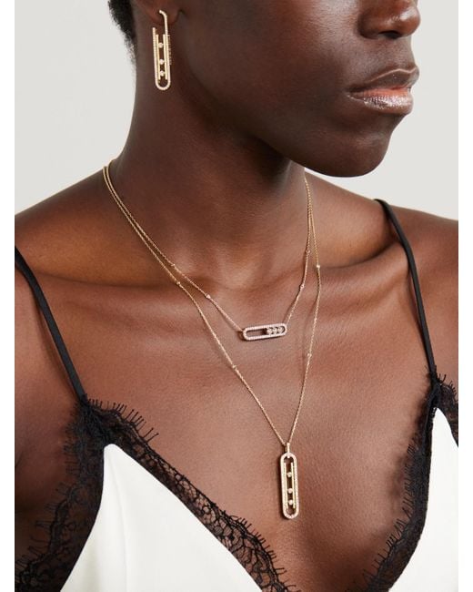 Messika Natural Move 18-Karat Rose Diamond Necklace