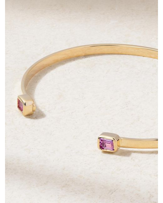 STONE AND STRAND Natural Myrtle Armspange Aus 14 Karat Mit Saphiren