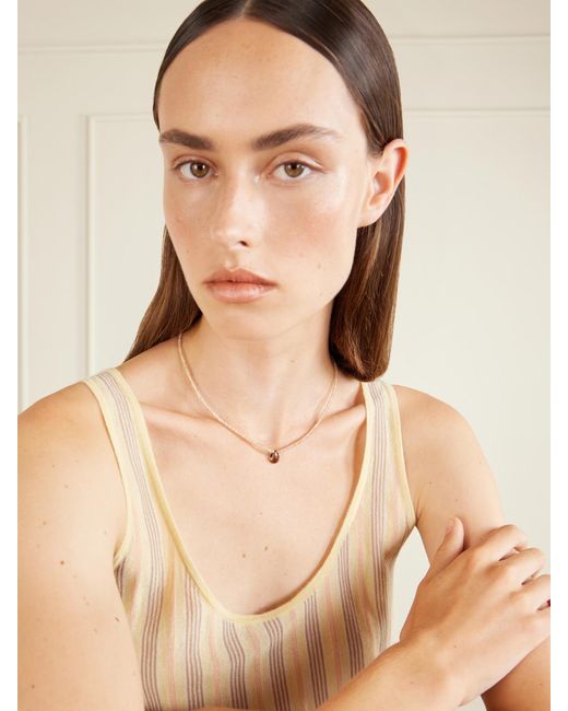 JIA JIA Natural Raindrop 14-Karat Smoky Quartz And Zircon Necklace