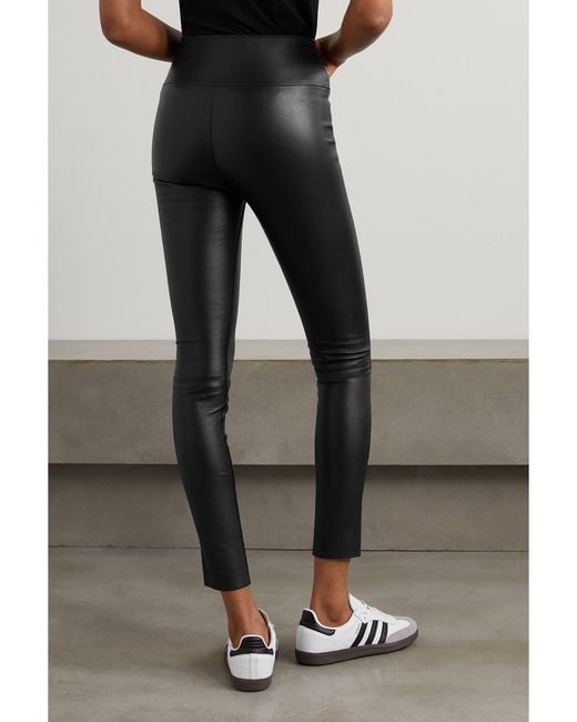 SPRWMN Gray Leather Leggings