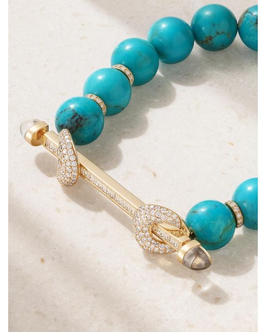 ANANYA Blue Jumbo Chakra Armband Mit Mehreren Steinen Und Details Aus 18 Karat