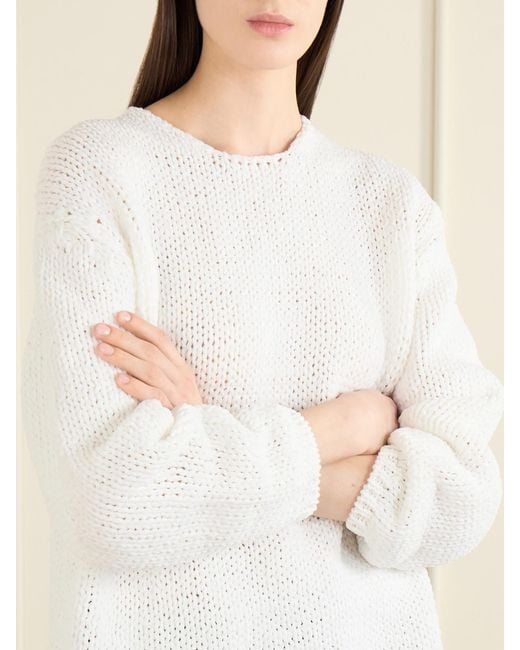 Comme des Garçons White Knitted Sweater