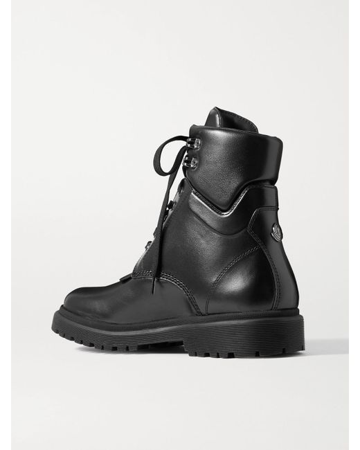Moncler Black Patty Leather Ankle Boots