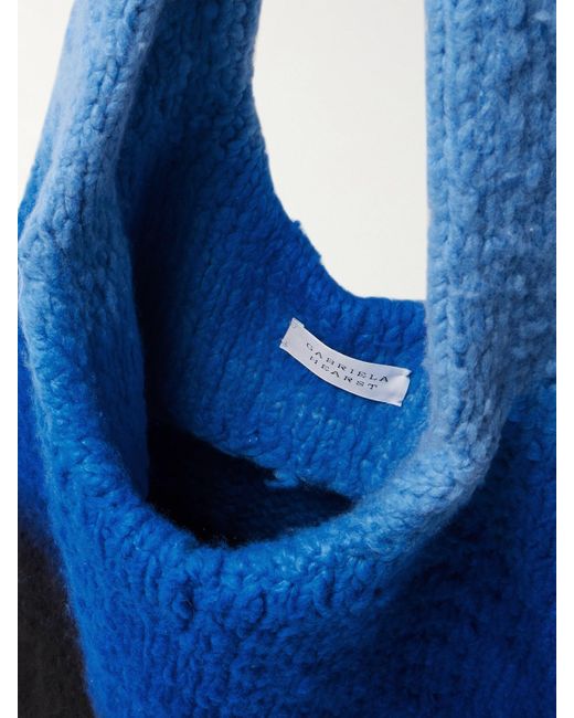 Sac Porté Épaule En Cachemire Brossé À Dégradé Ino Gabriela Hearst en coloris Blue