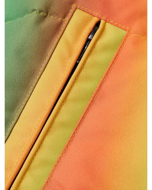 AGR Yellow Quilted Ombré Shell Down Vest