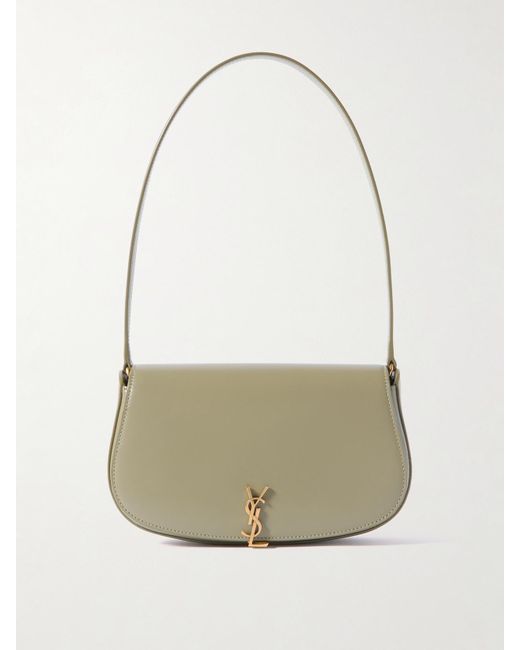Saint Laurent White Voltaire Mini Schultertasche Aus Leder
