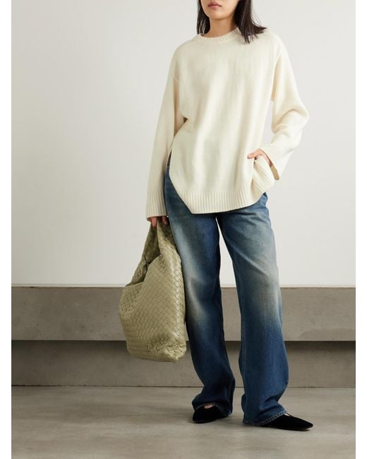 Loulou de Saison Natural Safi Oversized Wool And Cashmere-Blend Sweater