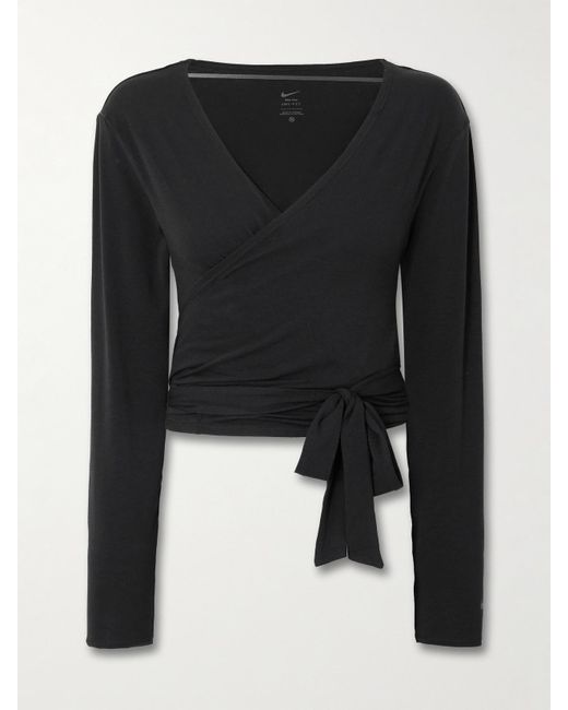 Nike Black Dri-Fit Wrap Top