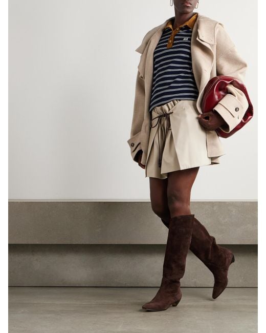 Manteau Oversize À Capuche Et À Double Boutonnage En Laine Brossée J.W. Anderson en coloris Natural