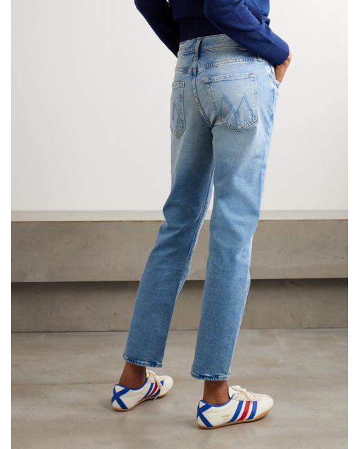 Mother Blue The Hiker Hover Hoch Sitzende Jeans Mit Schmalem Bein