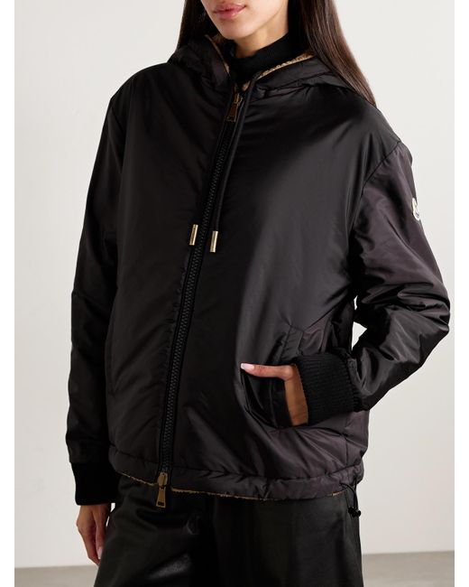 Moncler Brown Reversible Fleece And Shell Zip-Up Hoodie