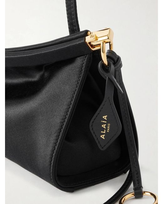 Alaïa White Le Click Small Satin Shoulder Bag