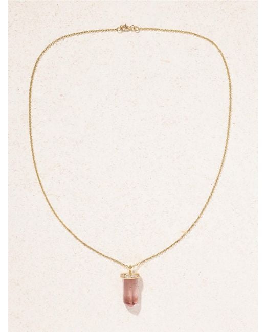 JIA JIA Natural Tourmaline And Diamond Necklace
