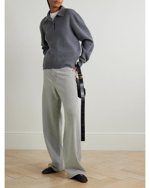 Rohe Gray High-Rise Wide-Leg Jeans
