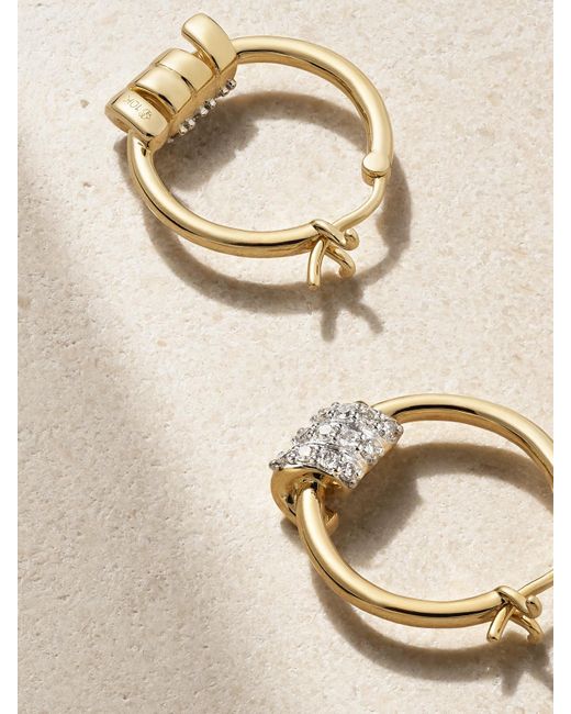 Boucles D'Oreilles En Or 10 Carats (416/1000) Et Diamants Twinkling Twine STONE AND STRAND en coloris Natural
