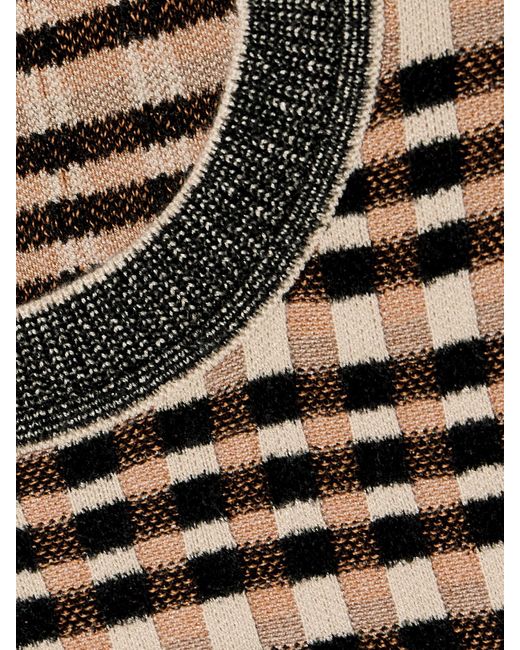 Ulla Johnson Black Rea Ruffled Checked Jacquard-Knit Top