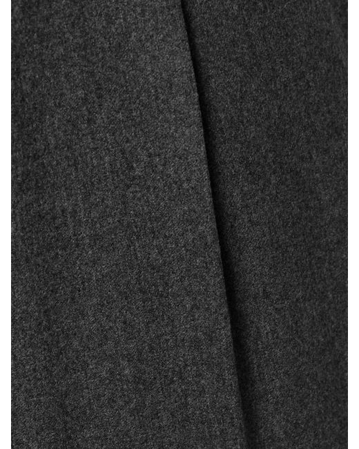 Sa Su Phi Gray Bogart Pleated Wool-Blend Flannel Wide-Leg Pants