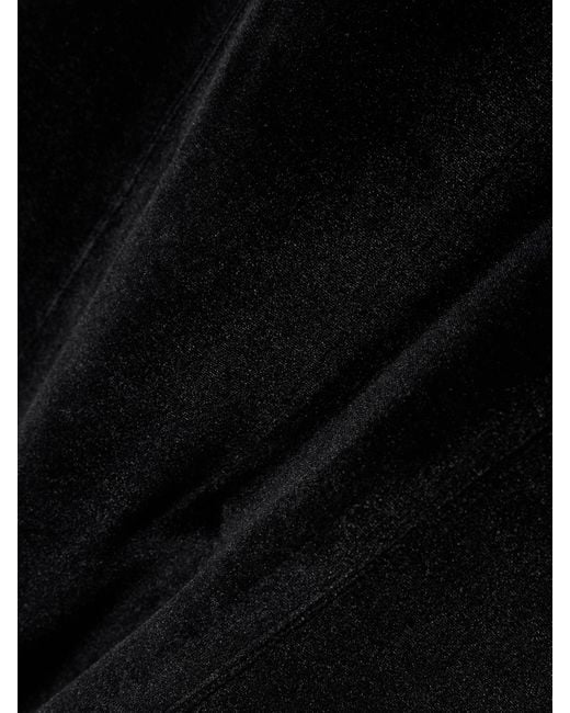 Monot Black Trägerlose Robe Aus Samt