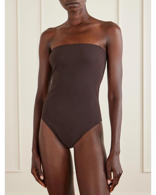 Alaïa Brown Stretch-Jersey Swimsuit