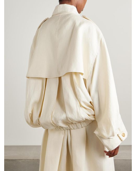 Gabriela Hearst Natural Hunt Oversized Linen Jacket