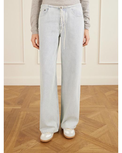 Still Here White Cool Wide-Leg Jeans