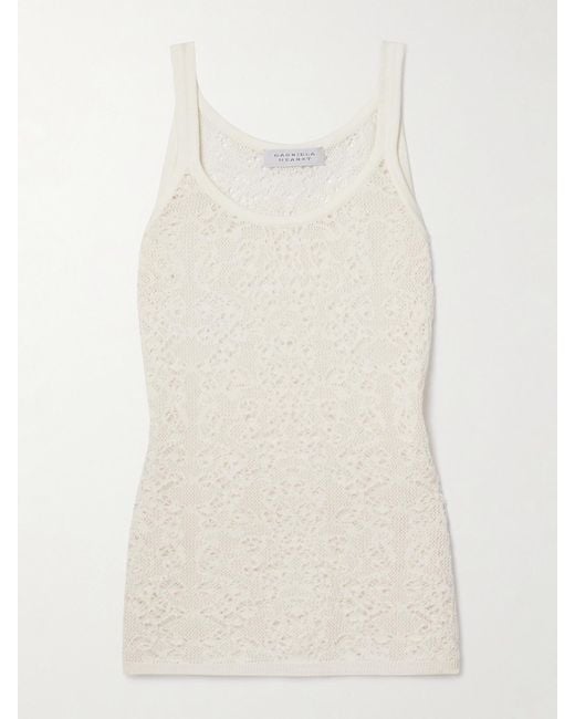 Gabriela Hearst Natural Pontus Crocheted Wool And Silk-Blend Tank