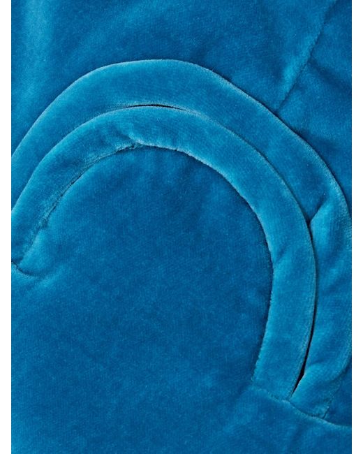 Blazé Milano Blue Coci Cotton-Velvet Mini Skirt