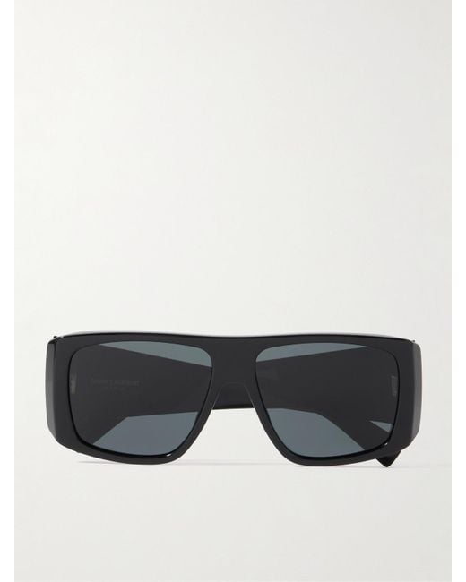 Saint Laurent Black D-Frame Acetate Sunglasses