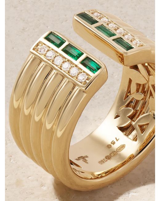 Sorellina Natural Alba 18-Karat, Diamond And Emerald Ring