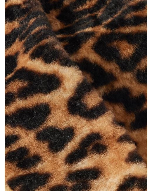 Nour Hammour Multicolor Sash Leopard-Print Shearling Belt