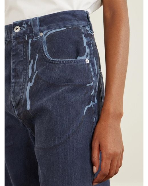 Bottega Veneta Blue Overdyed Straight-Leg Jeans