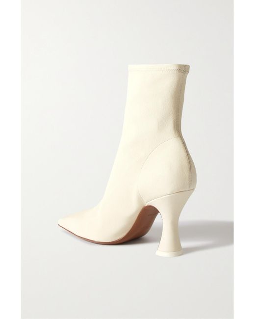 Neous White Ran Stretch-Leather Ankle Boots