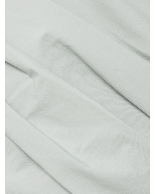 St. Agni White Strapless Tie-Back Crinkled Cotton-Blend Maxi Dress