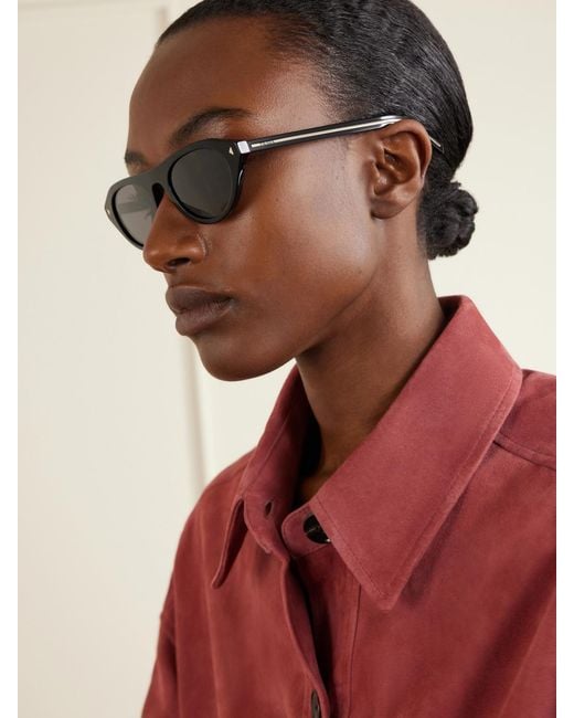 Prada Black D-Frame Acetate Sunglasses