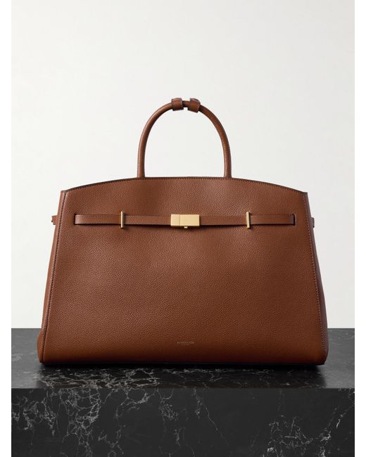 DeMellier London Brown The Hudson Kleine Tote Aus Strukturiertem Leder