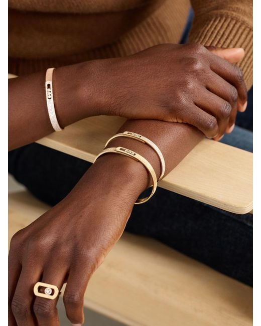 Messika Natural Move Noa Ciselé 14-Karat Diamond Bangle