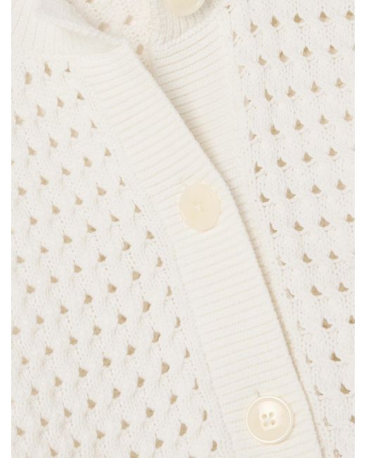 Varley White Bettina Cardigan Aus Einer Baumwollmischung